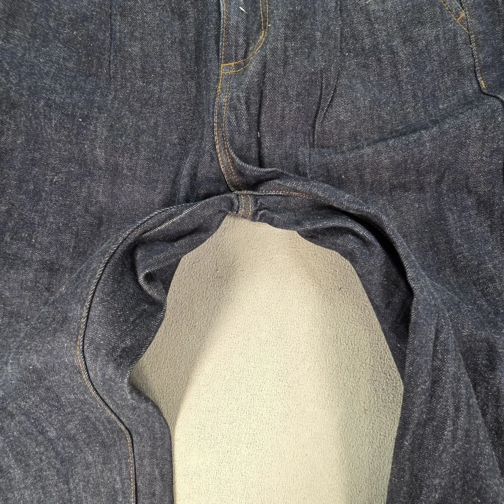 Beslow Jeans Mens Selvedge Blue Baggy Wide Leg Pleated Loose Hip Hop‎ Fits 26x26